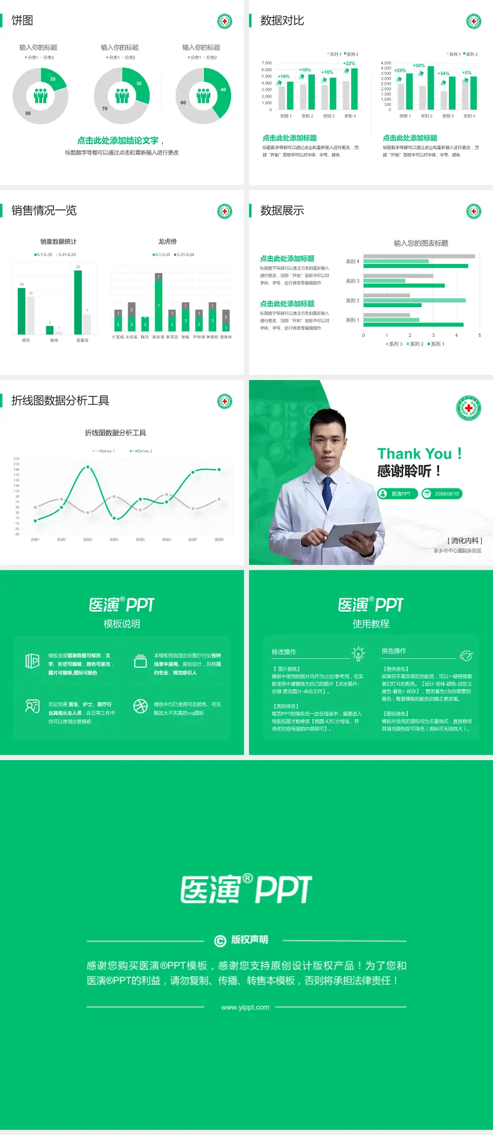 新乡市中心医院东院区病例分享与讨论PPT模板4:3格式幻灯片预览图4