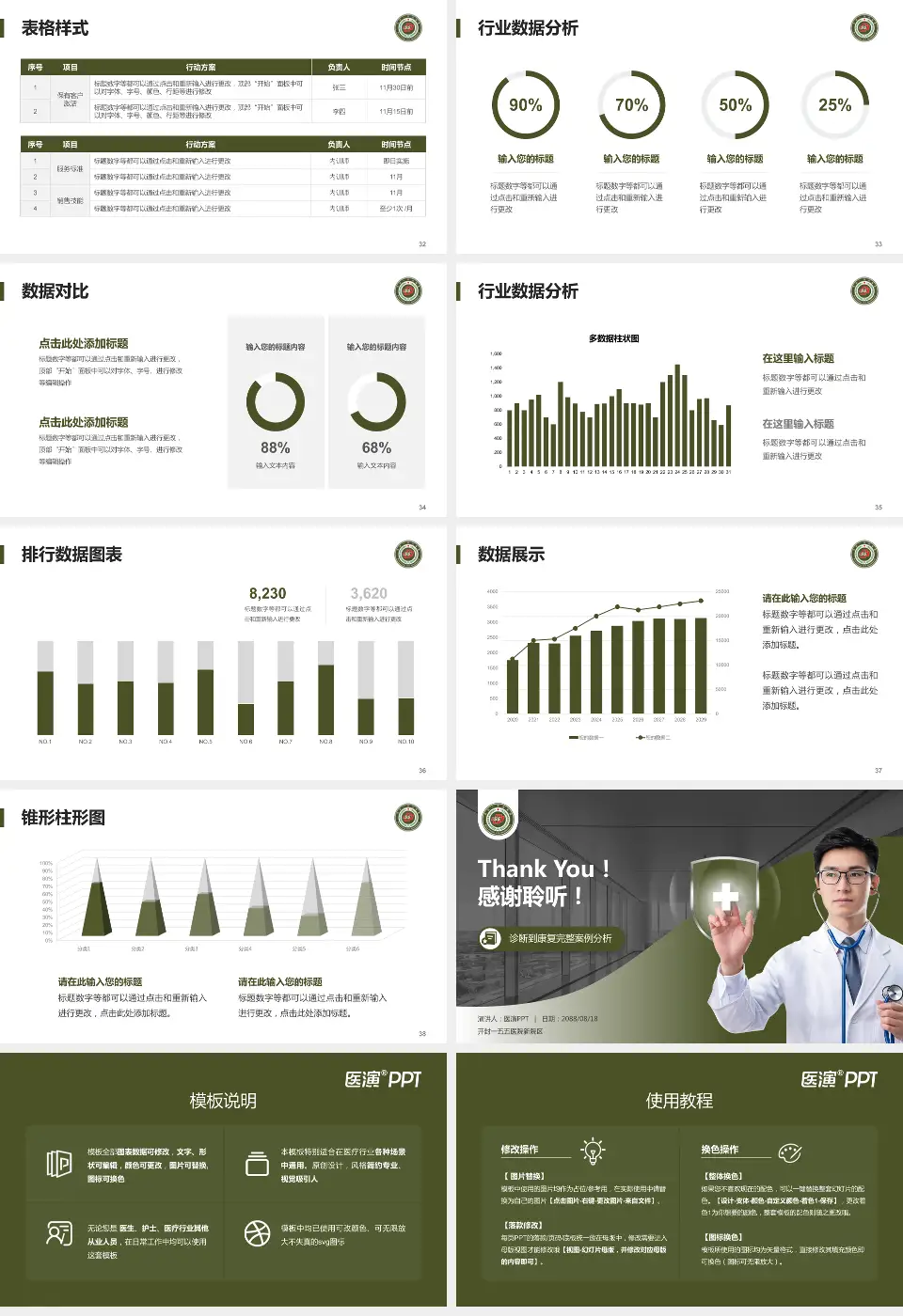 开封一五五医院新院区医疗知识普及PPT模板16:9格式幻灯片预览图5