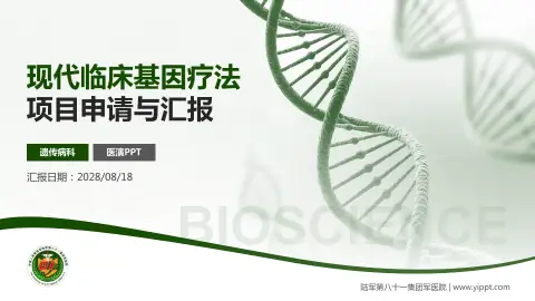 陆军第八十一集团军医院项目申请与汇报PPT模板
