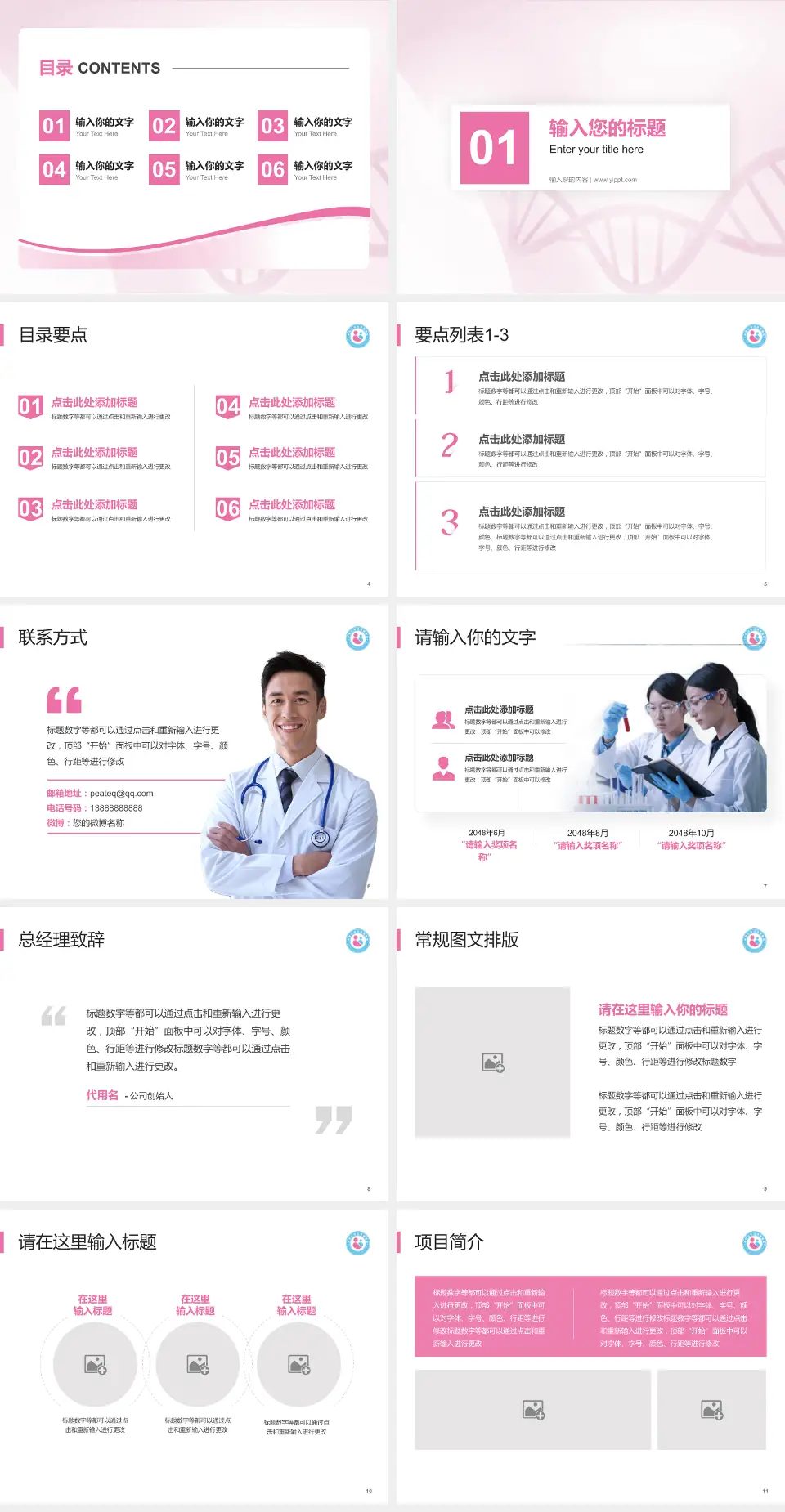 平顶山市妇幼保健院项目申请与汇报PPT模板4:3格式幻灯片预览图2