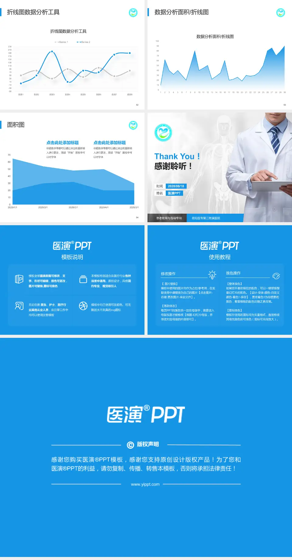 南阳医专第二附属医院患者教育与指导PPT模板4:3格式幻灯片预览图7