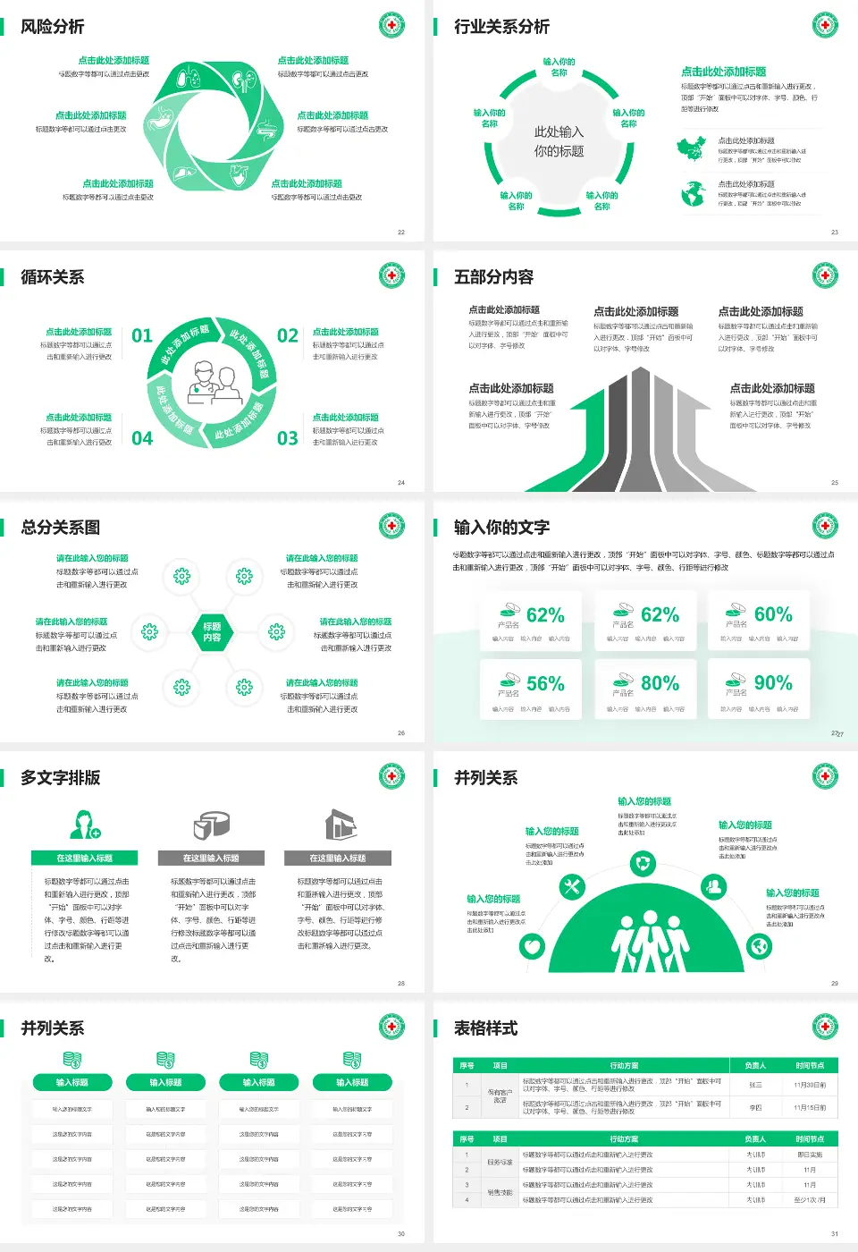 新乡市中心医院本部科室介绍与推广PPT模板16:9格式幻灯片预览图4