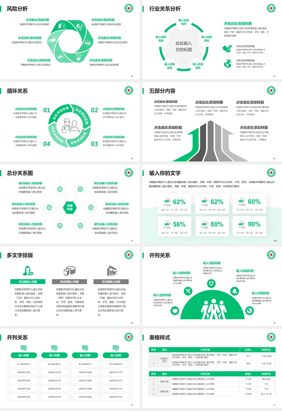 新乡市中心医院东院区科室介绍与推广PPT模板16:9格式幻灯片预览图4