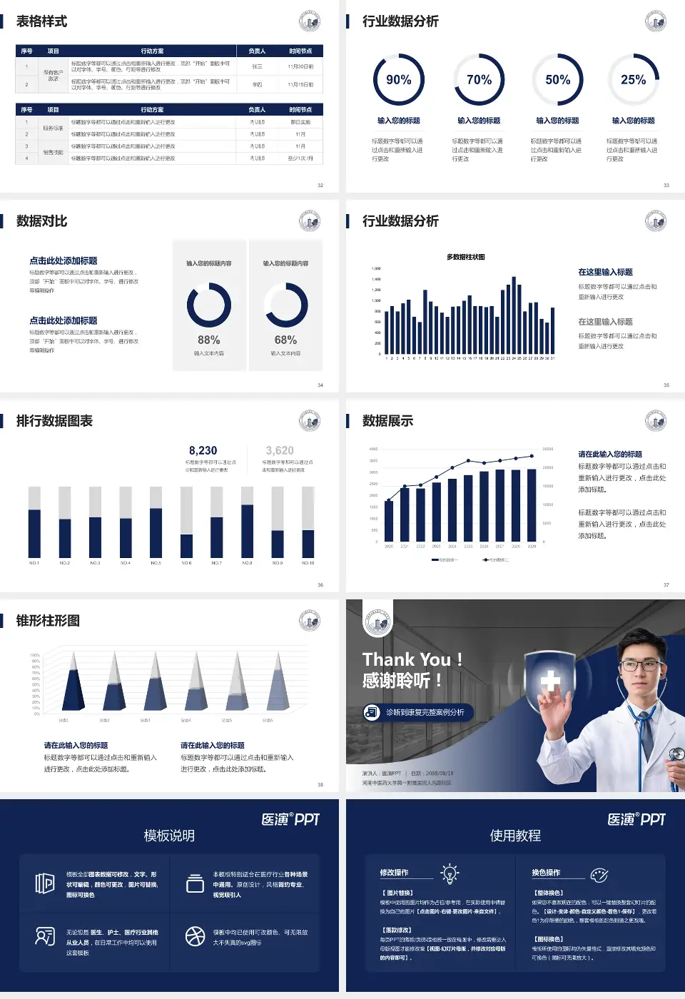 河南中医药大学第一附属医院人民路院区医疗知识普及PPT模板16:9格式幻灯片预览图5