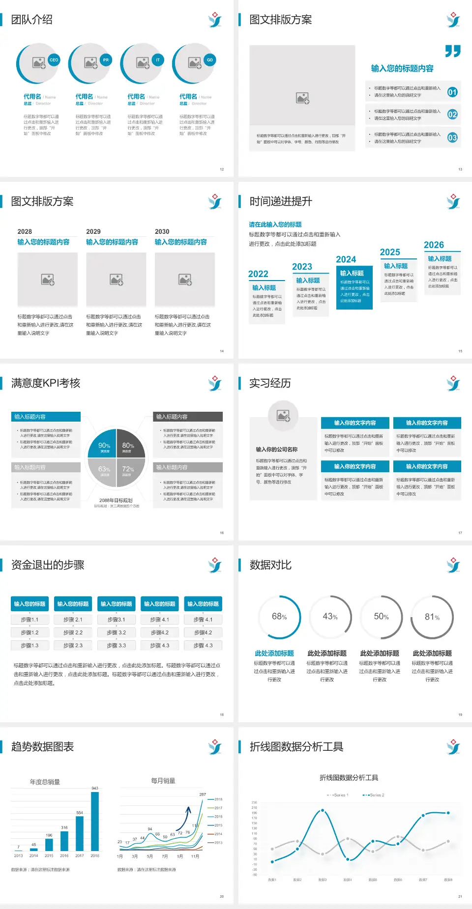 汝州市第一人民医院培训与教育PPT模板4:3格式幻灯片预览图3