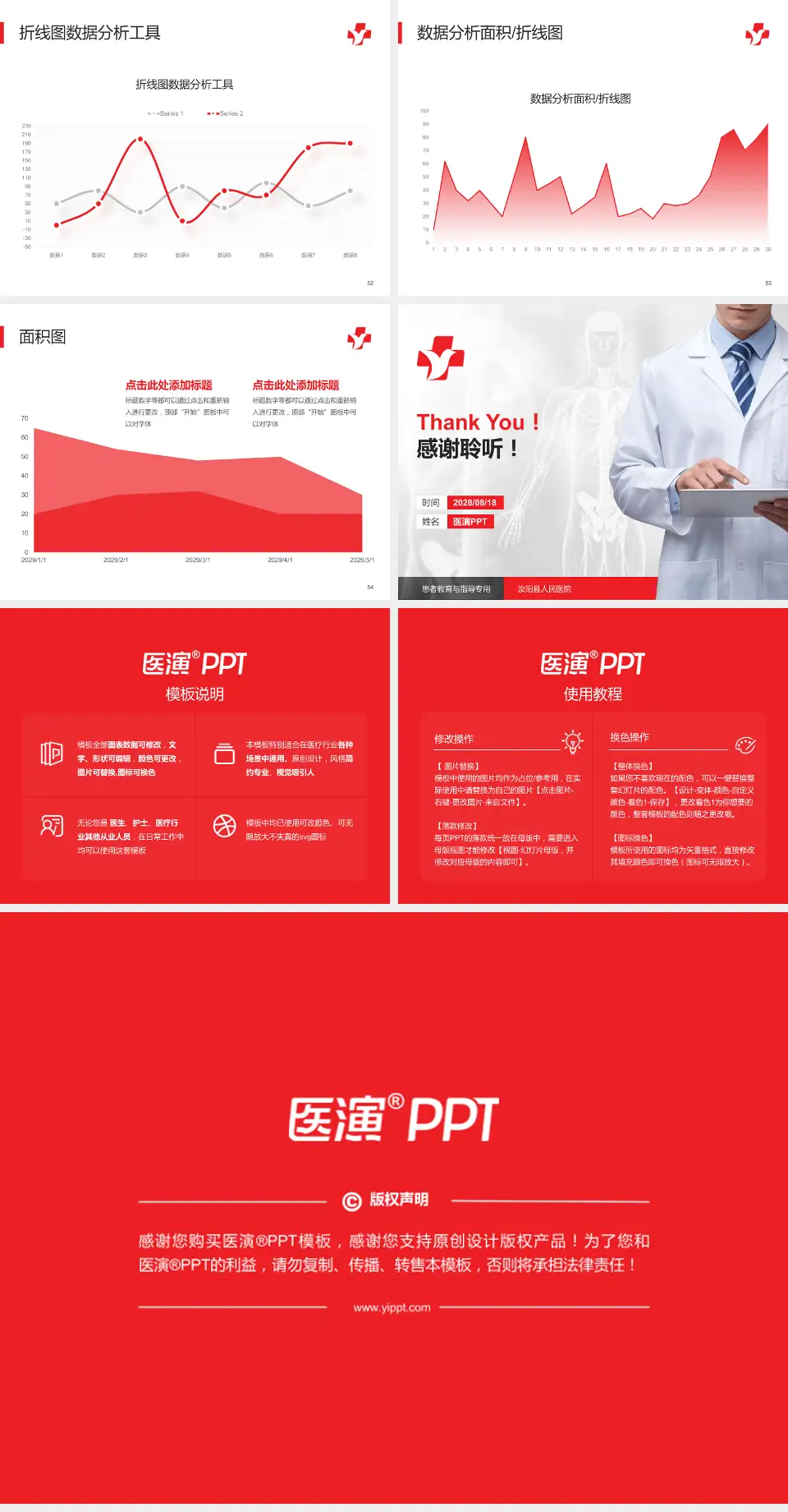 汝阳县人民医院患者教育与指导PPT模板4:3格式幻灯片预览图7
