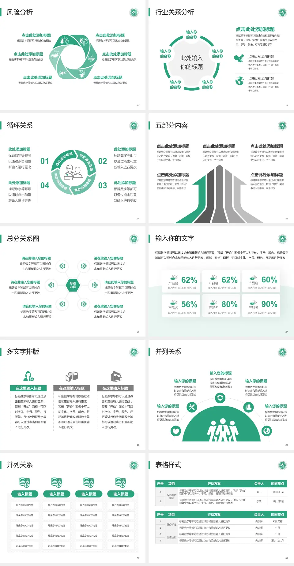 太康县人民医院科室介绍与推广PPT模板4:3格式幻灯片预览图4