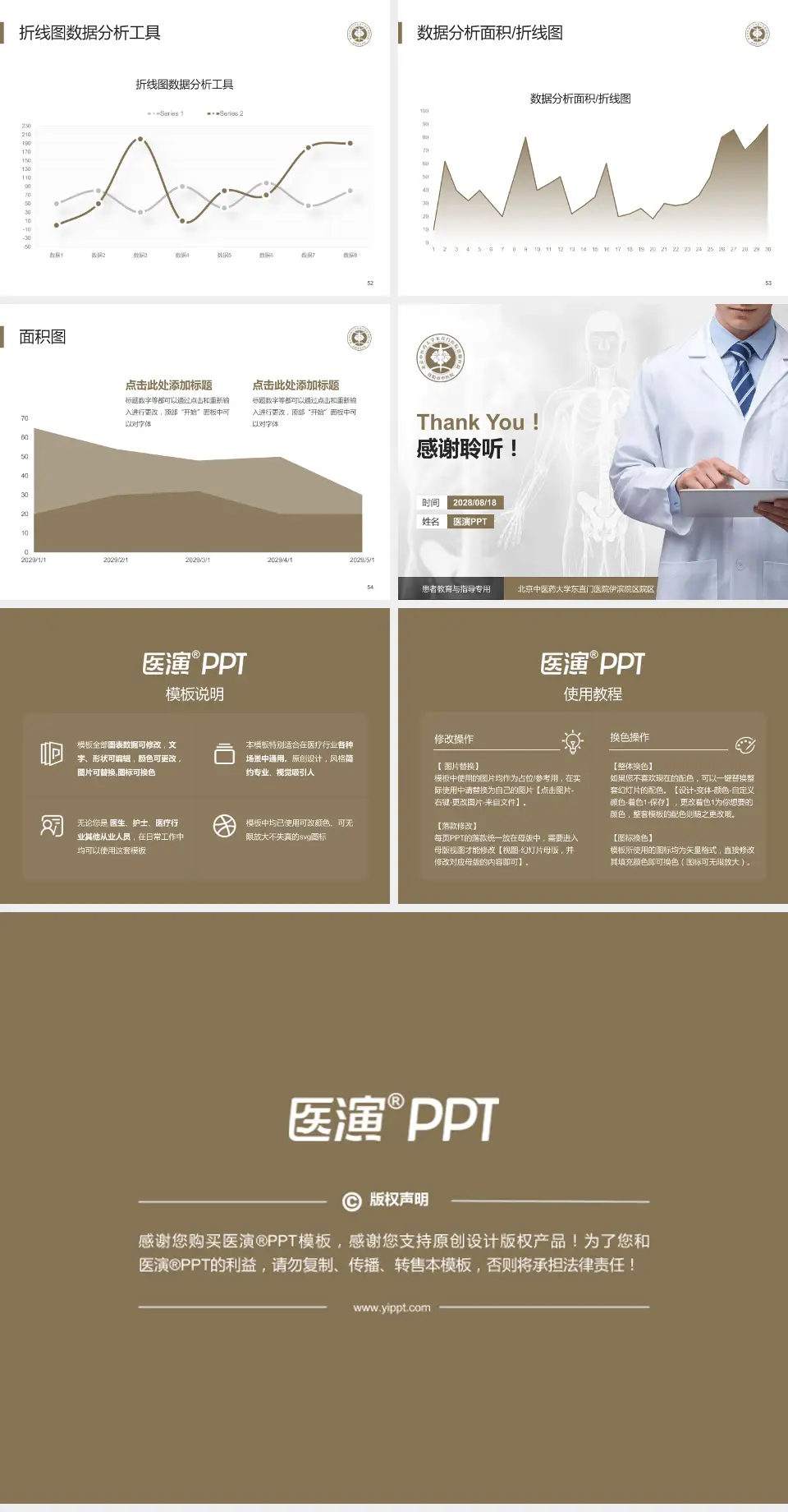 北京中医药大学东直门医院伊滨院区院区患者教育与指导PPT模板4:3格式幻灯片预览图7