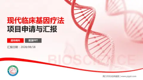 周口市妇幼保健院项目申请与汇报PPT模板