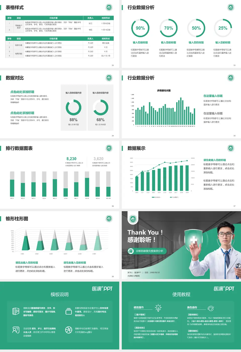 太康县人民医院医疗知识普及PPT模板16:9格式幻灯片预览图5