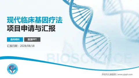 开封市儿童医院项目申请与汇报PPT模板