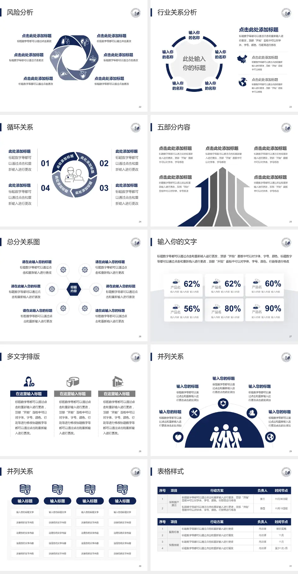 河南中医药大学第一附属医院龙子湖院区科室介绍与推广PPT模板4:3格式幻灯片预览图4