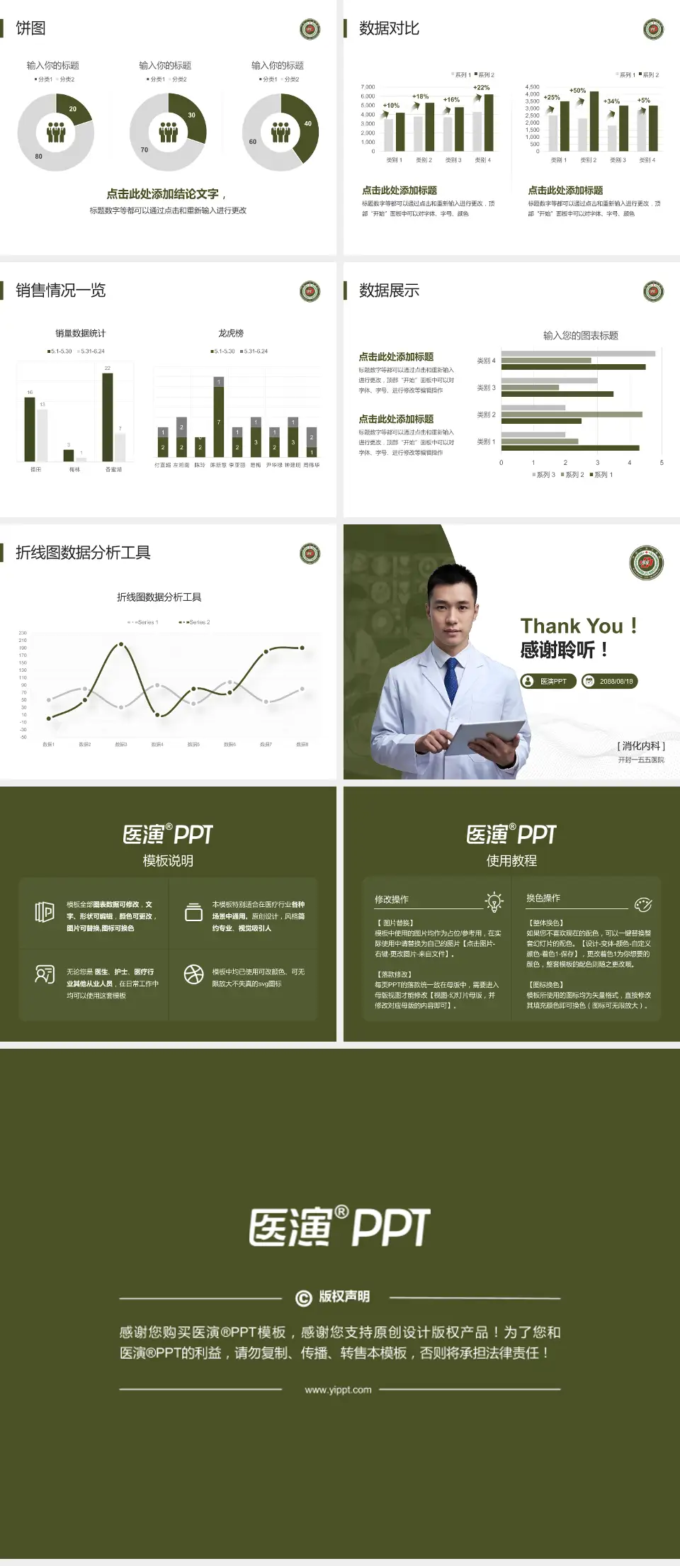 开封一五五医院病例分享与讨论PPT模板4:3格式幻灯片预览图4