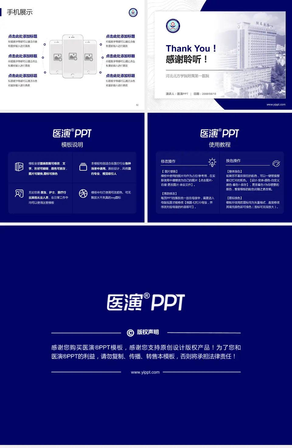 河北北方学院附属第一医院医院管理报告PPT模板4:3格式幻灯片预览图7