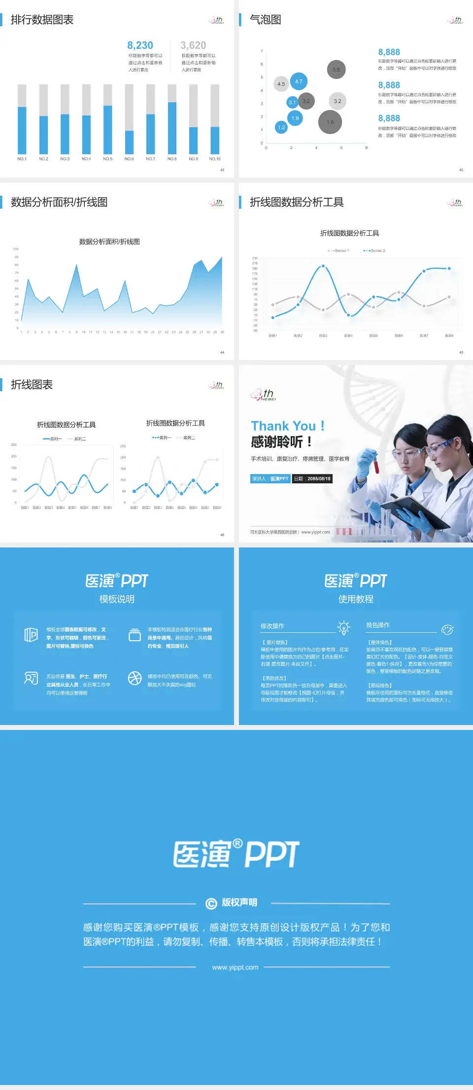 河北医科大学第四医院总院科研成果展示PPT模板4:3格式幻灯片预览图6