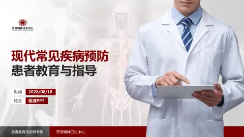 开滦精神卫生中心患者教育与指导PPT模板