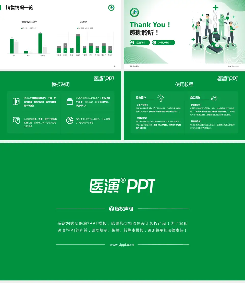 河北省中医院品管圈PDCA演示专用PPT模板16:9格式幻灯片预览图7