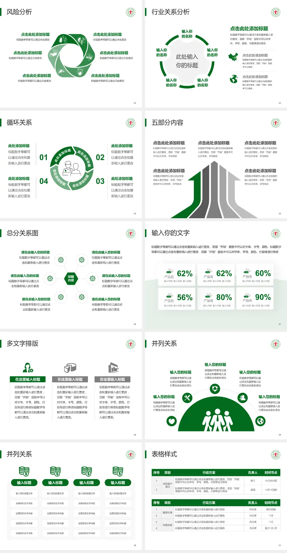 邢台市人民医院科室介绍与推广PPT模板4:3格式幻灯片预览图4