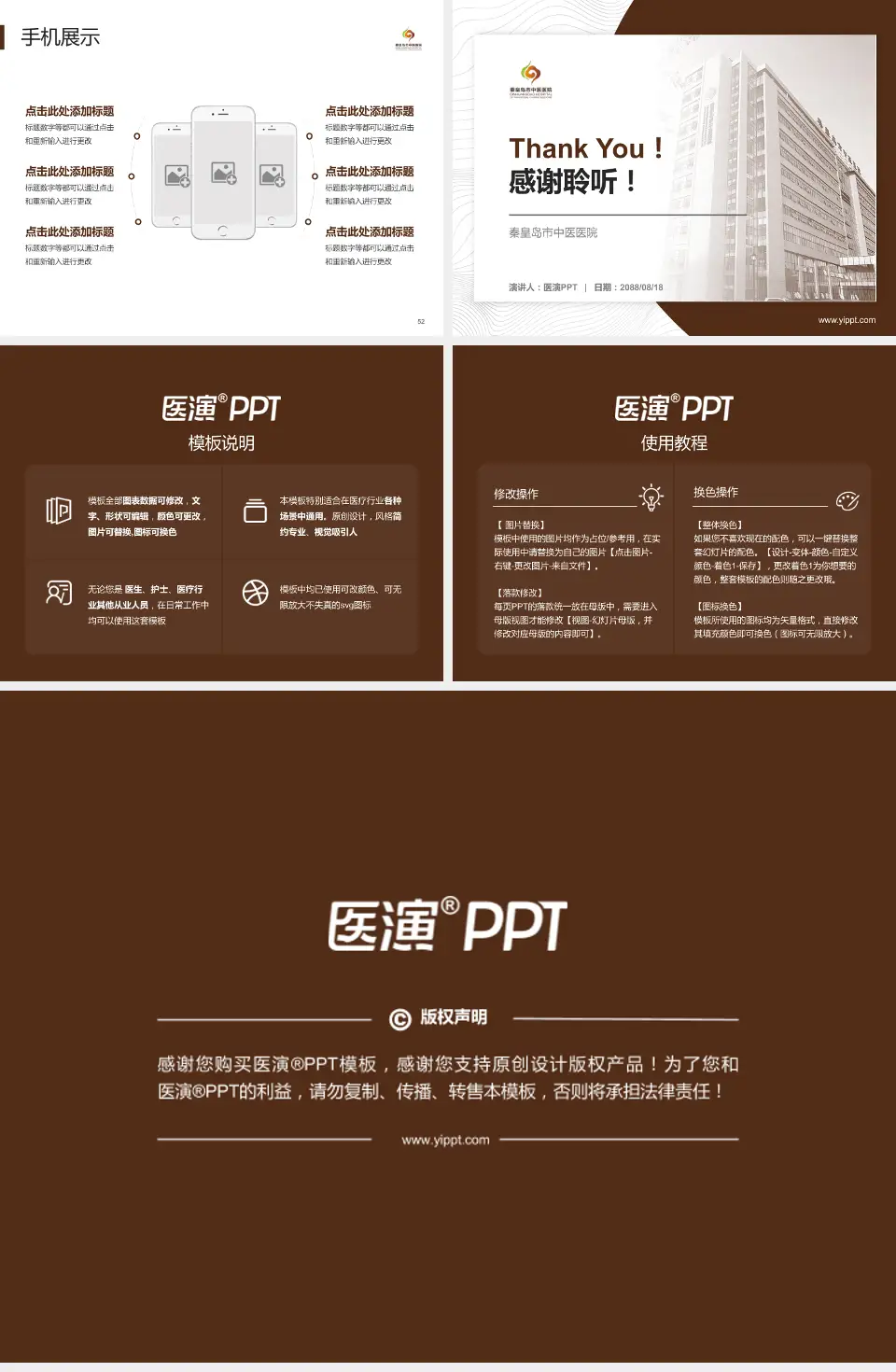 秦皇岛市中医医院医院管理报告PPT模板4:3格式幻灯片预览图7