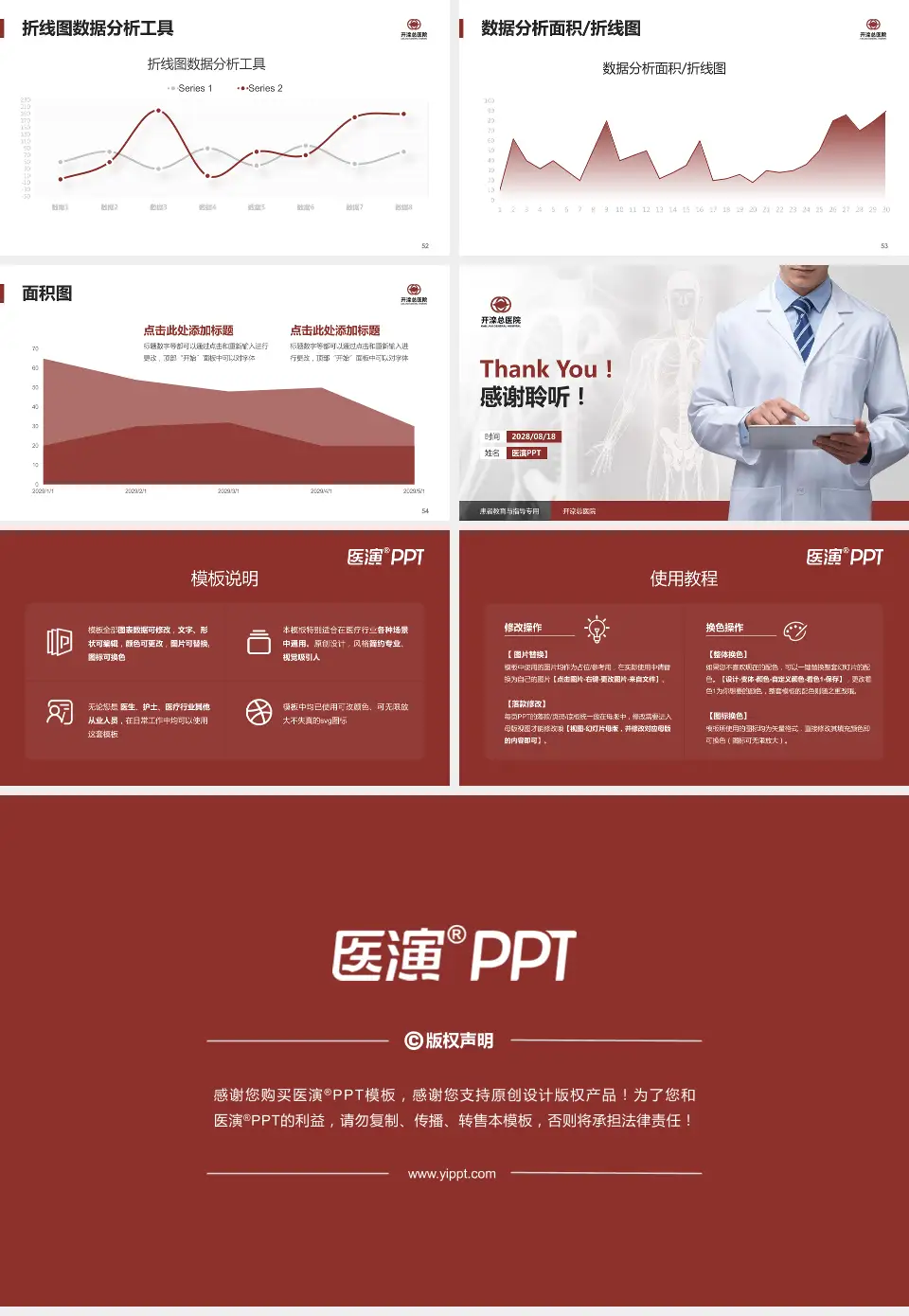 开滦总医院患者教育与指导PPT模板16:9格式幻灯片预览图7