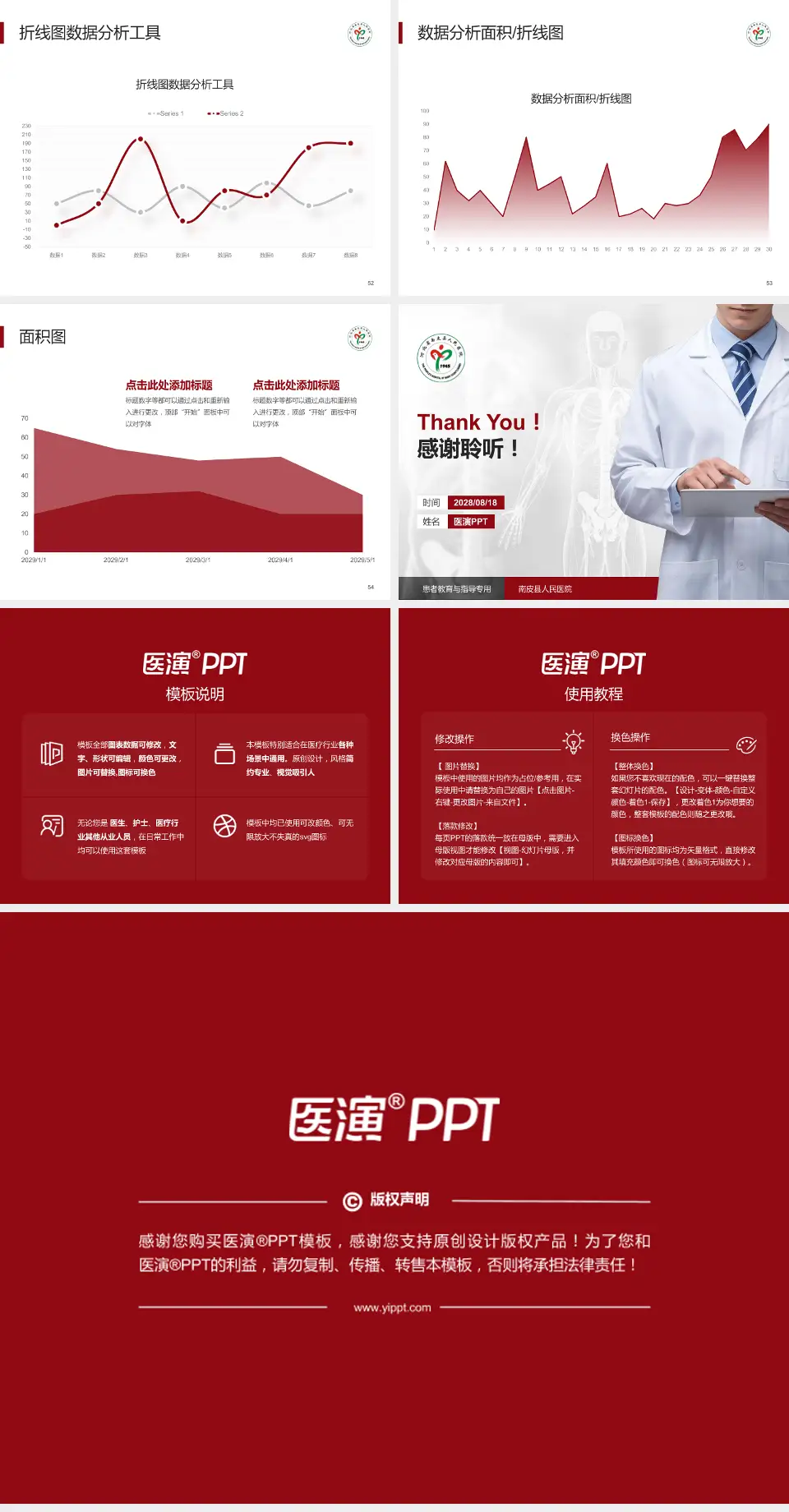 南皮县人民医院患者教育与指导PPT模板4:3格式幻灯片预览图7