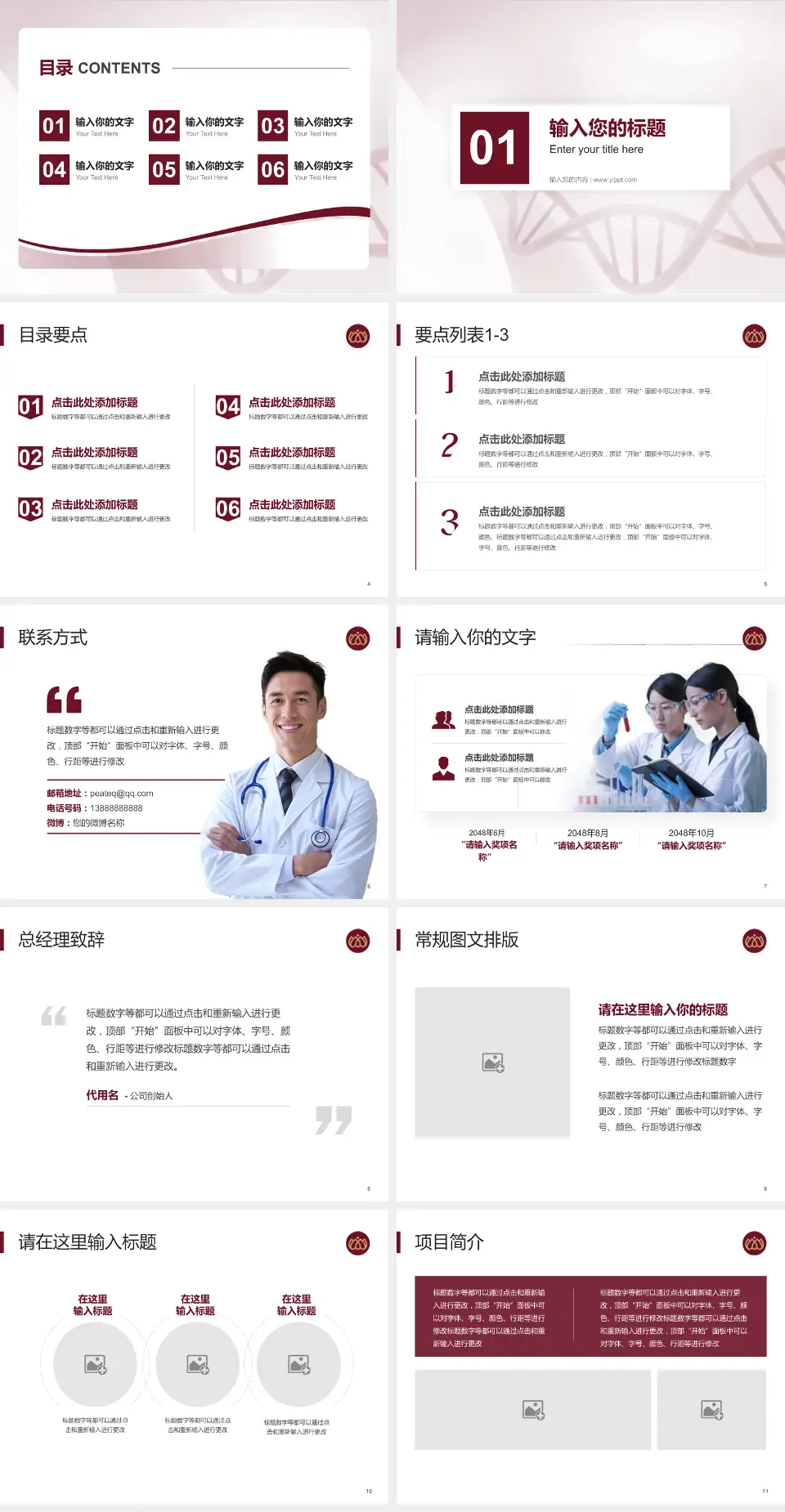 沧州市中心医院南院区项目申请与汇报PPT模板4:3格式幻灯片预览图2