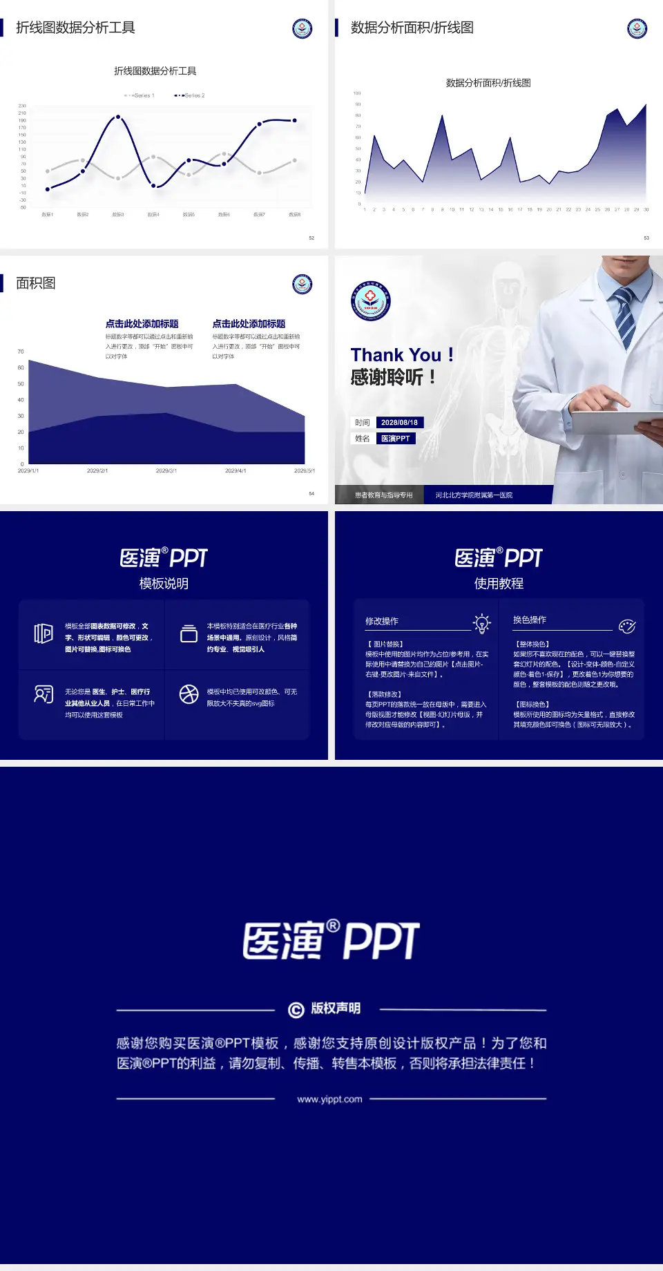河北北方学院附属第一医院患者教育与指导PPT模板4:3格式幻灯片预览图7