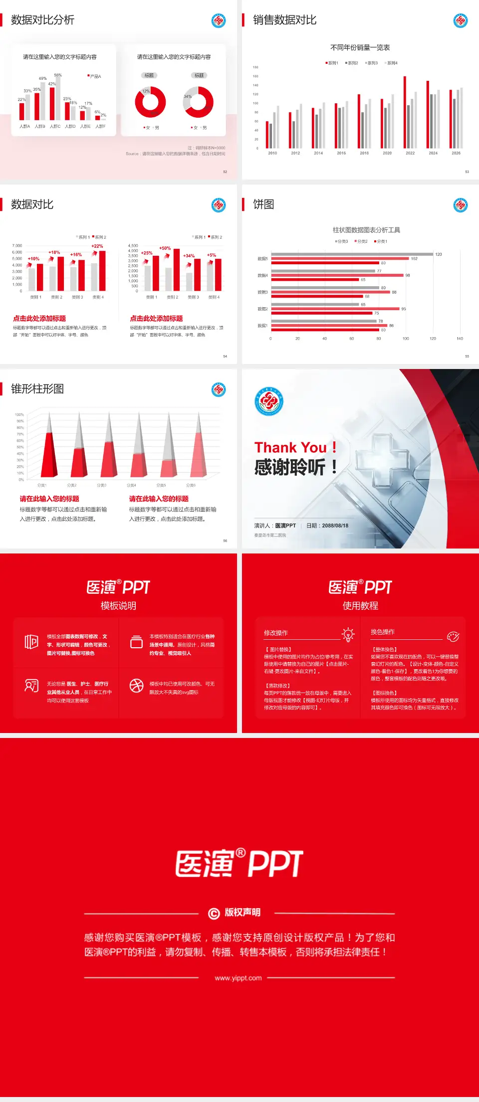 秦皇岛市第二医院医疗行业比赛专用PPT模板4:3格式幻灯片预览图7