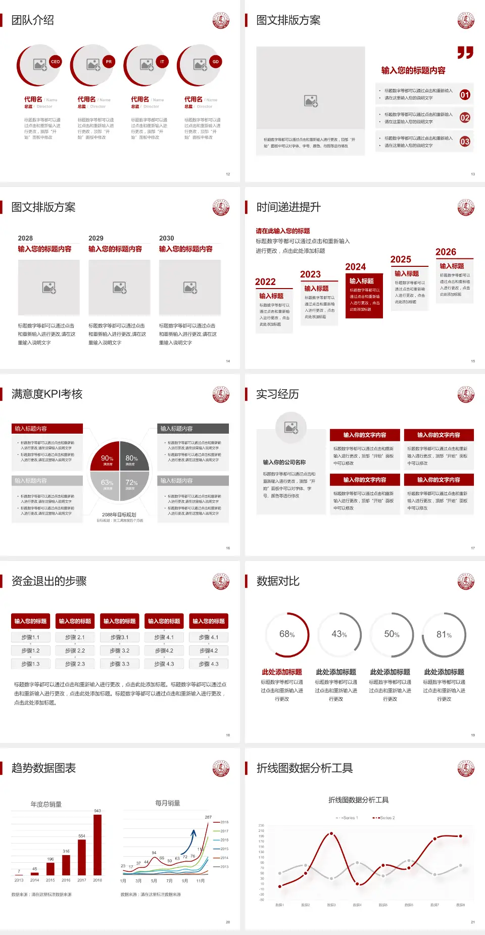 河北医科大学第三医院培训与教育PPT模板4:3格式幻灯片预览图3