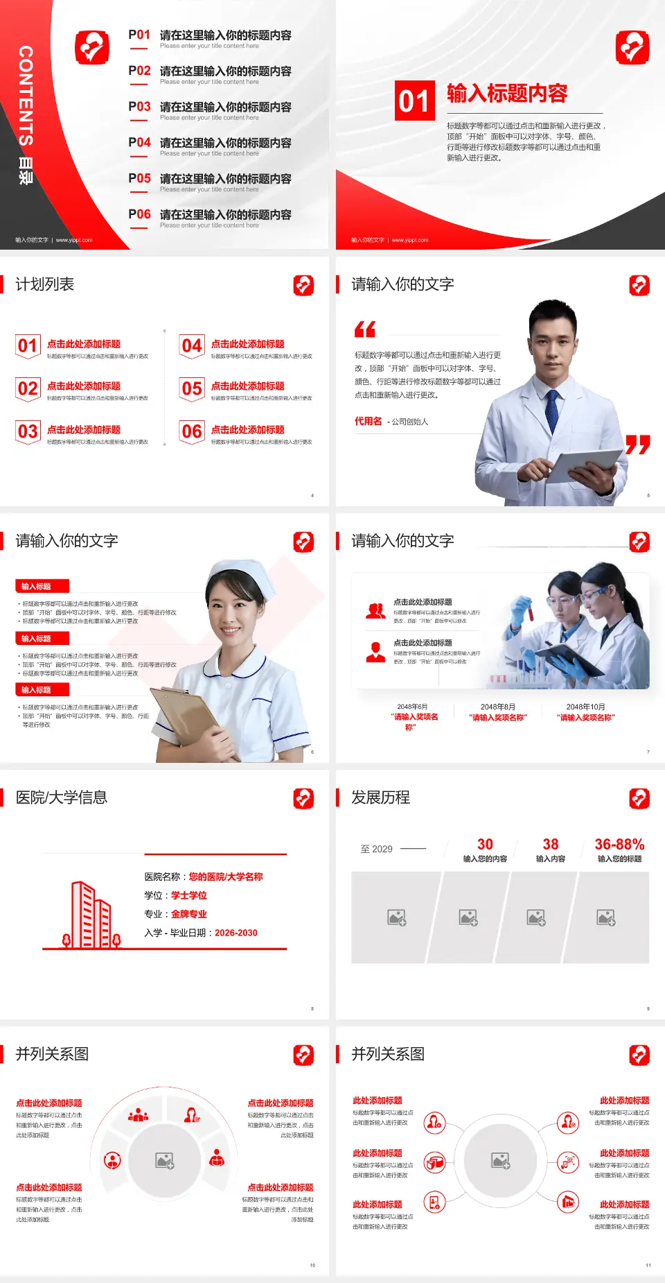 河北省妇幼保健中心医疗行业比赛专用PPT模板4:3格式幻灯片预览图2