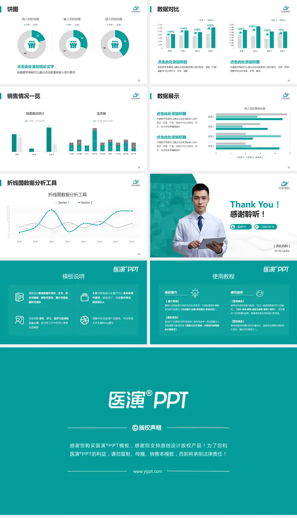 河北省儿童医院病例分享与讨论PPT模板16:9格式幻灯片预览图4