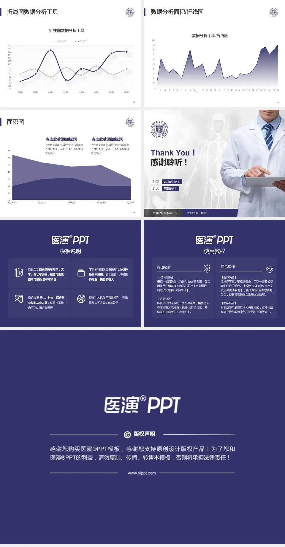 邯郸市第一医院患者教育与指导PPT模板4:3格式幻灯片预览图7