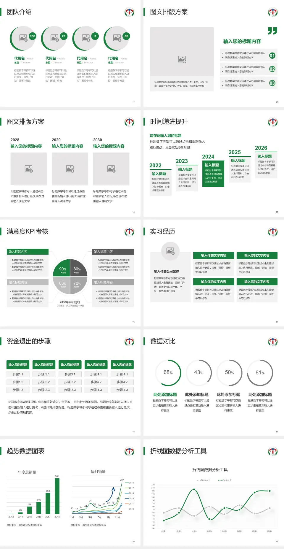 唐山市中医院培训与教育PPT模板4:3格式幻灯片预览图3