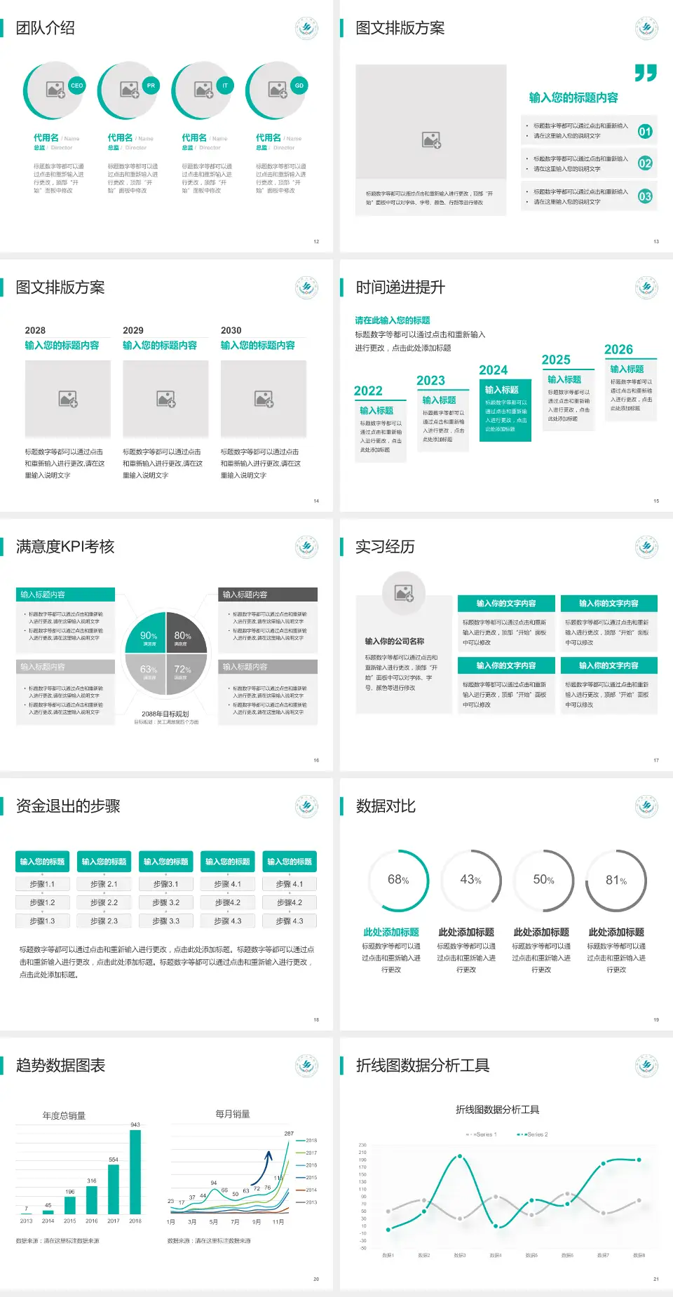 廊坊市人民医院培训与教育PPT模板4:3格式幻灯片预览图3