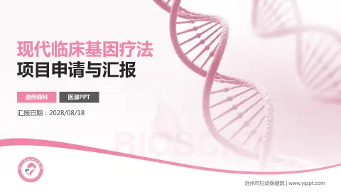 沧州市妇幼保健院项目申请与汇报PPT模板