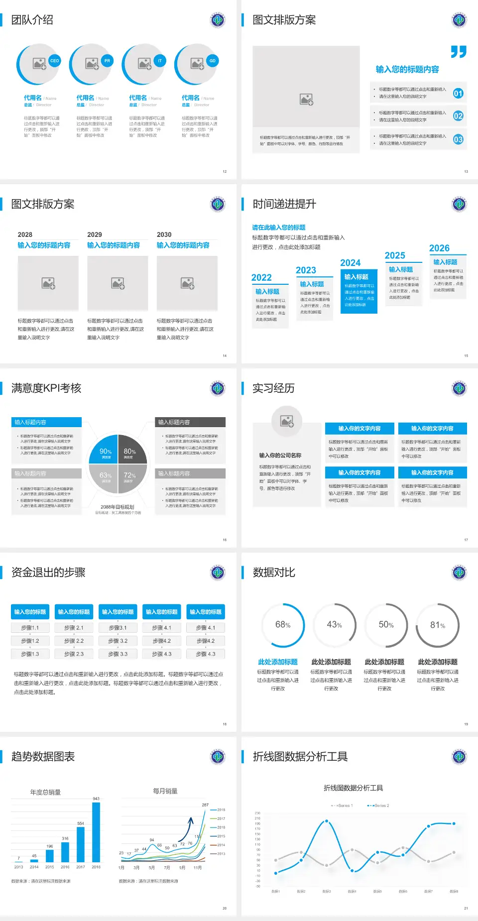 秦皇岛市第一医院培训与教育PPT模板4:3格式幻灯片预览图3