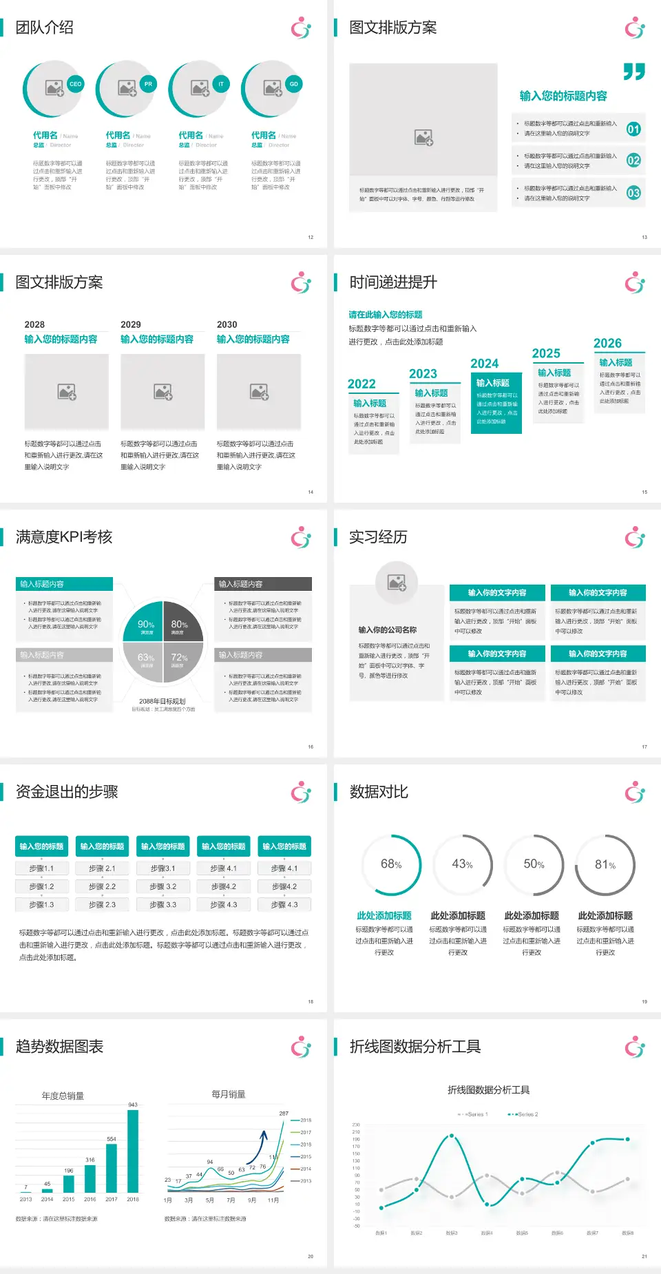 秦皇岛市妇幼保健院培训与教育PPT模板4:3格式幻灯片预览图3