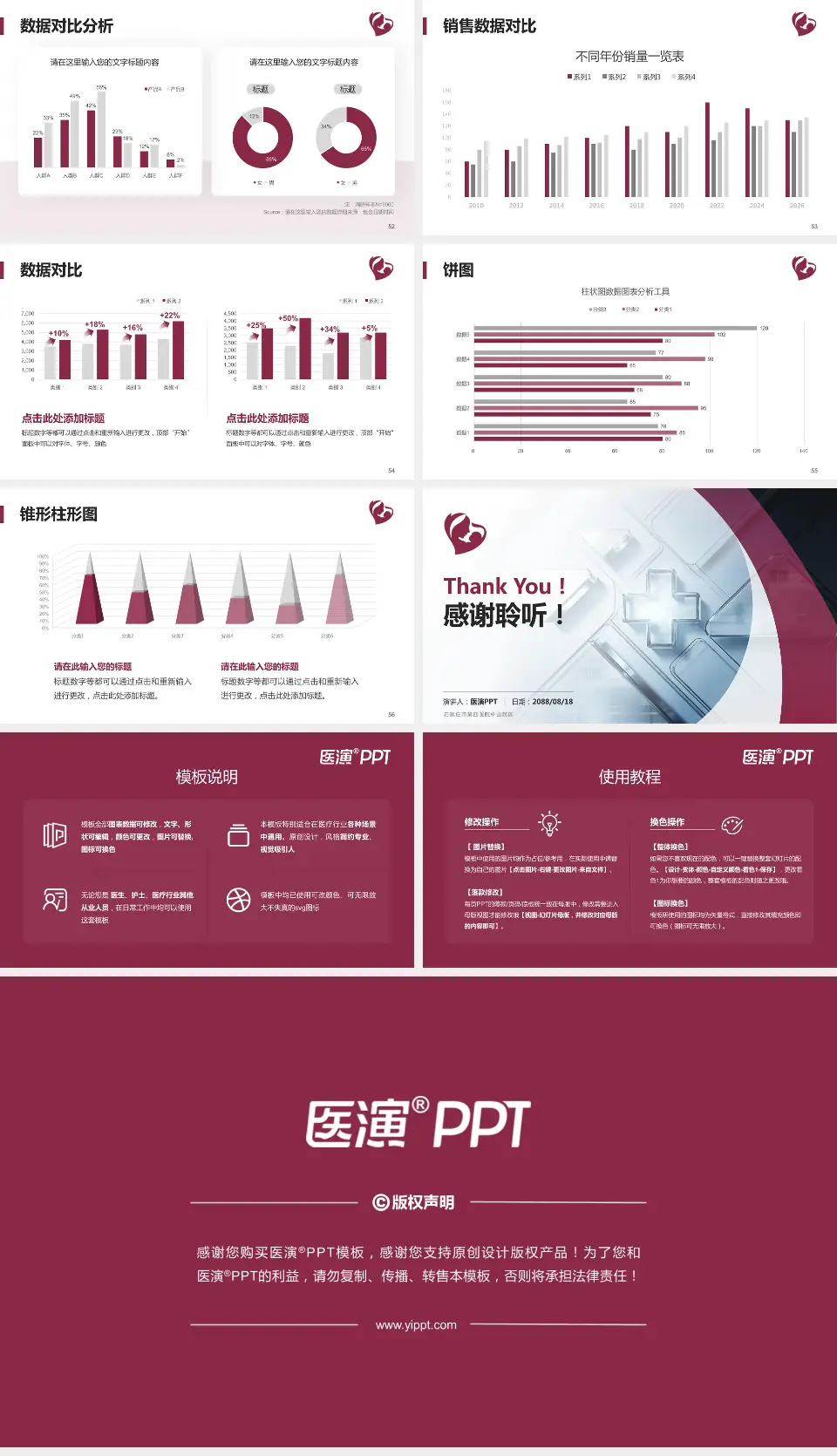 石家庄市第四医院中山院区医疗行业比赛专用PPT模板16:9格式幻灯片预览图7