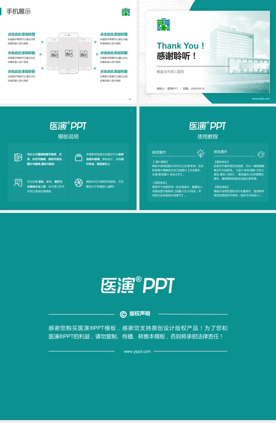 秦皇岛市第三医院医院管理报告PPT模板4:3格式幻灯片预览图7