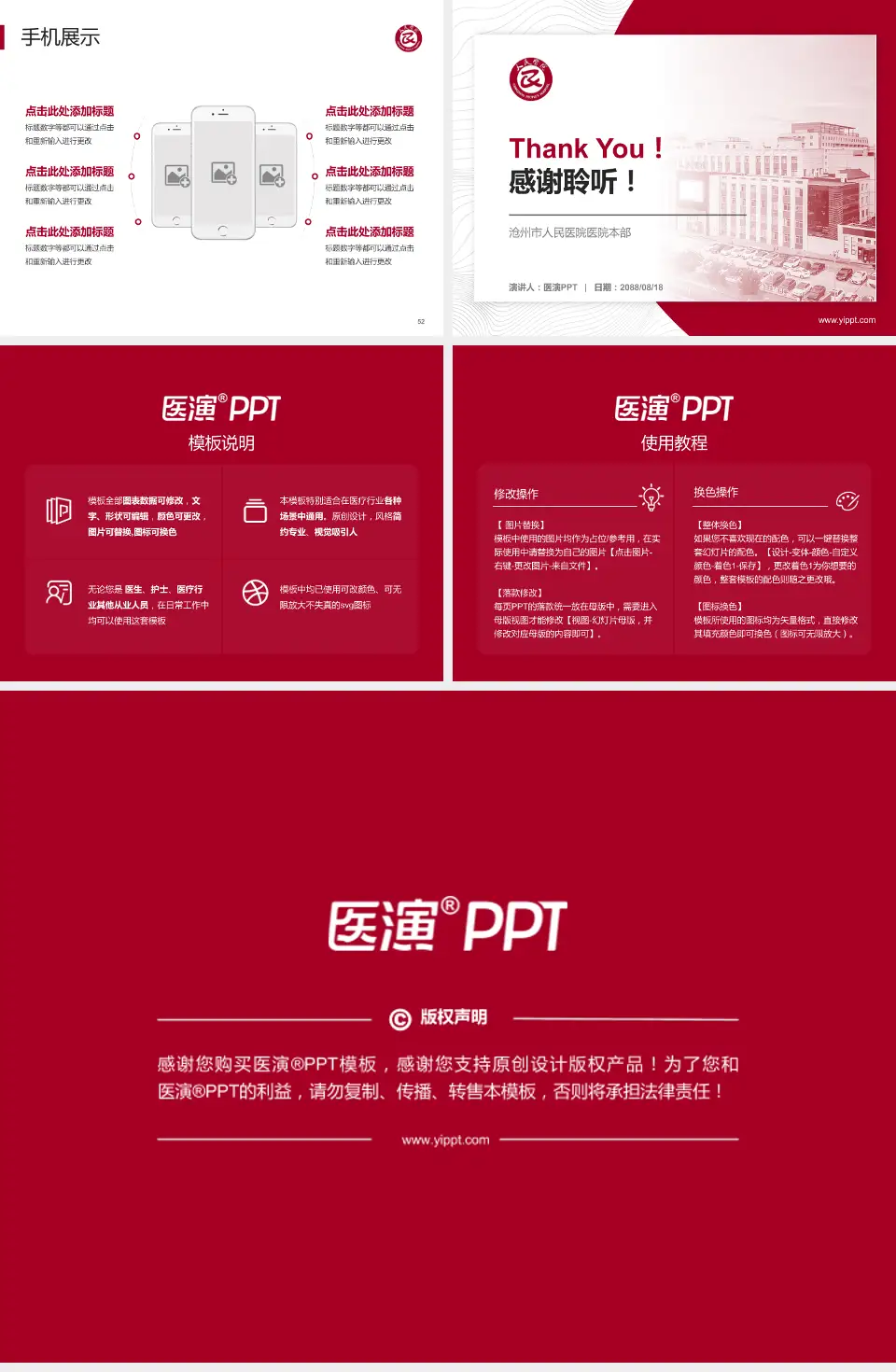 沧州市人民医院医院本部医院管理报告PPT模板4:3格式幻灯片预览图7