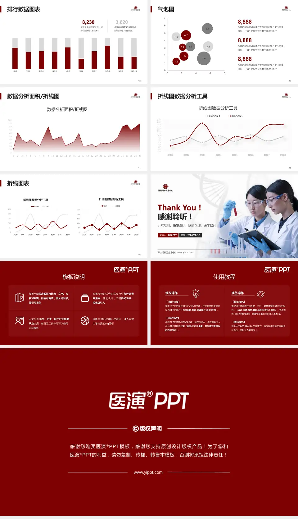 开滦精神卫生中心科研成果展示PPT模板16:9格式幻灯片预览图6