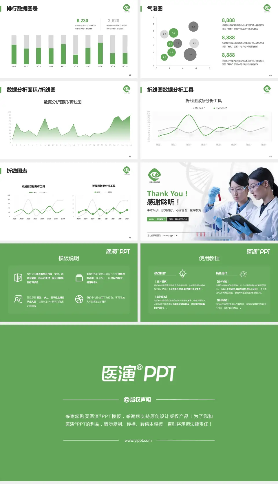 河北省眼科医院科研成果展示PPT模板16:9格式幻灯片预览图6