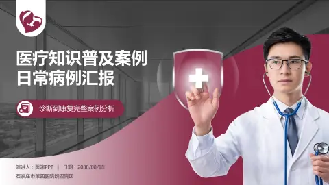 石家庄市第四医院谈固院区医疗知识普及PPT模板