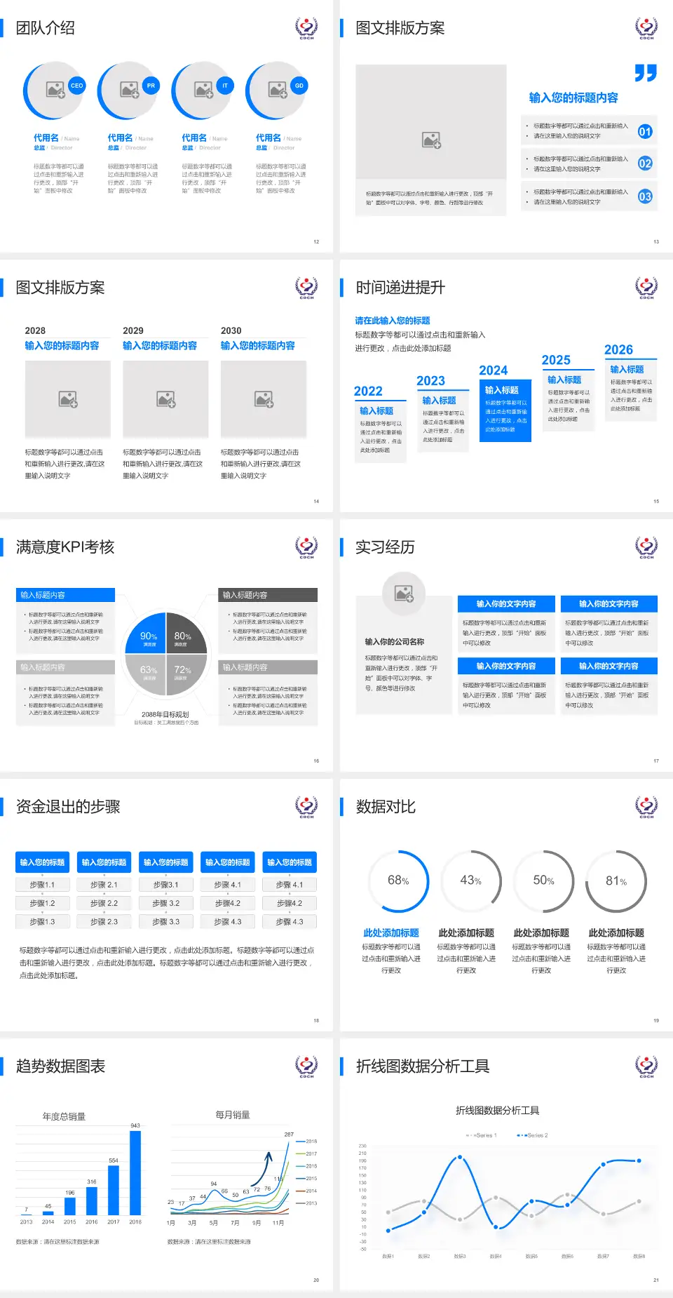承德市中心医院培训与教育PPT模板4:3格式幻灯片预览图3