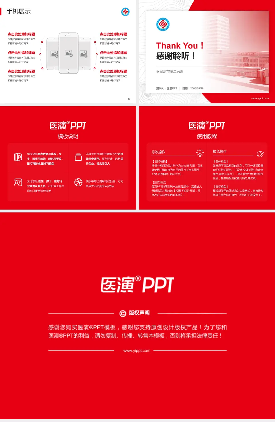 秦皇岛市第二医院医院管理报告PPT模板4:3格式幻灯片预览图7