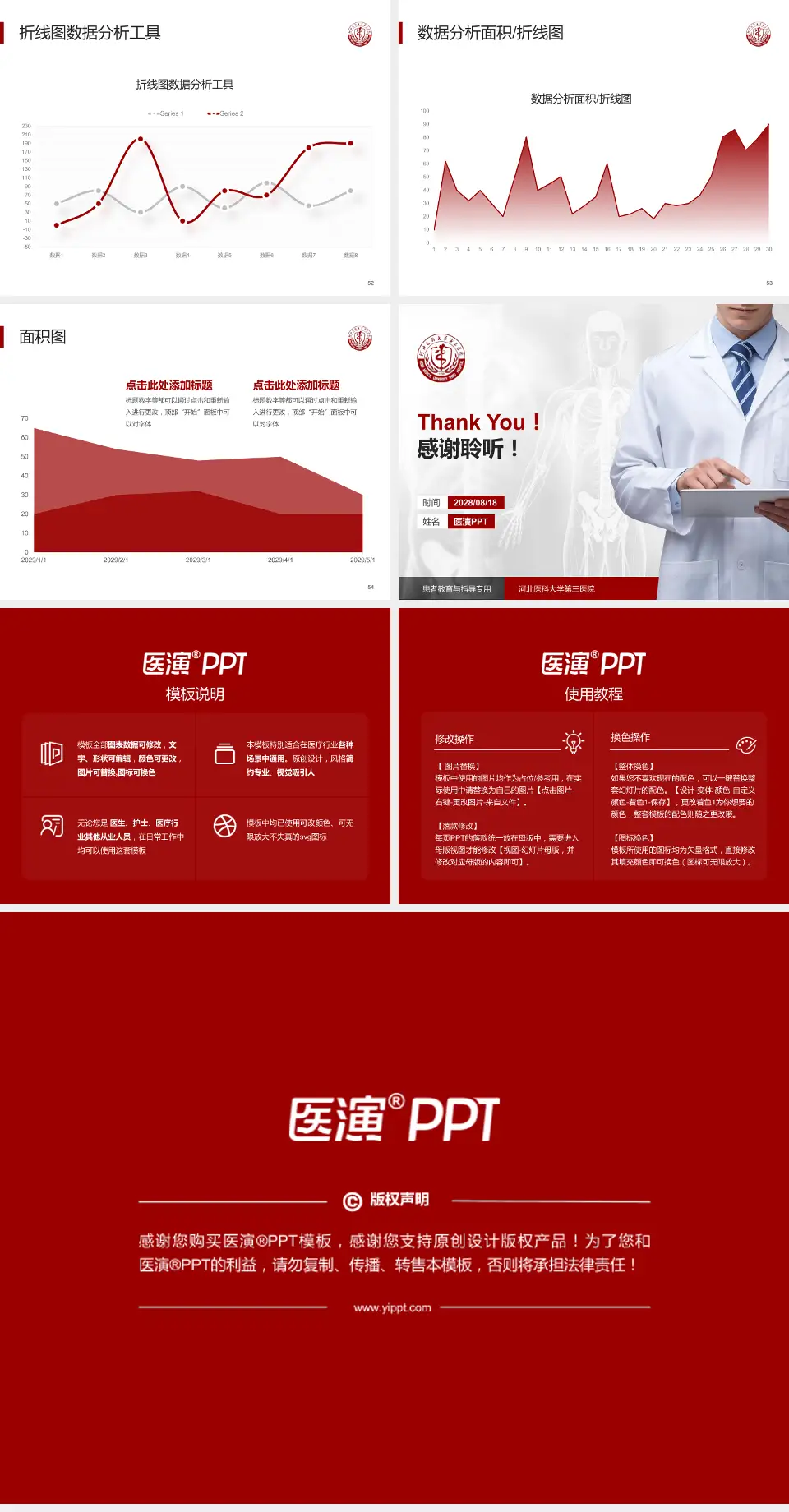河北医科大学第三医院患者教育与指导PPT模板4:3格式幻灯片预览图7