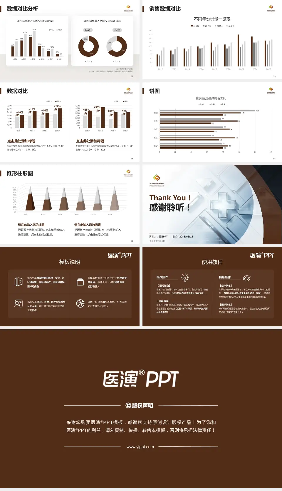 秦皇岛市中医医院医疗行业比赛专用PPT模板16:9格式幻灯片预览图7