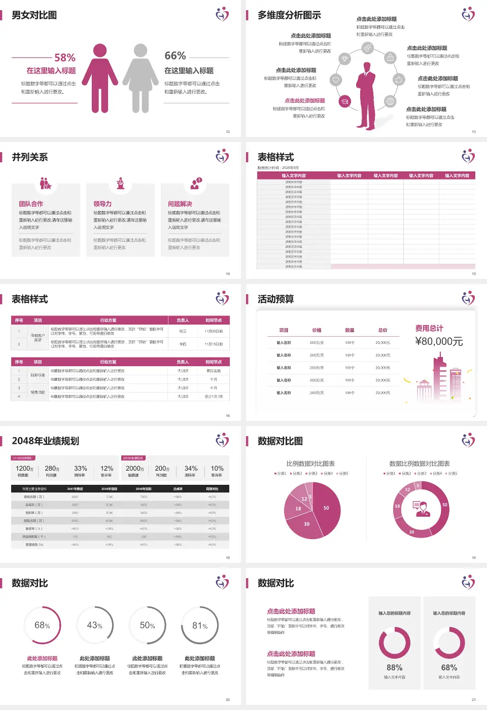 邯郸市妇幼保健院财务与预算报告PPT模板16:9格式幻灯片预览图3