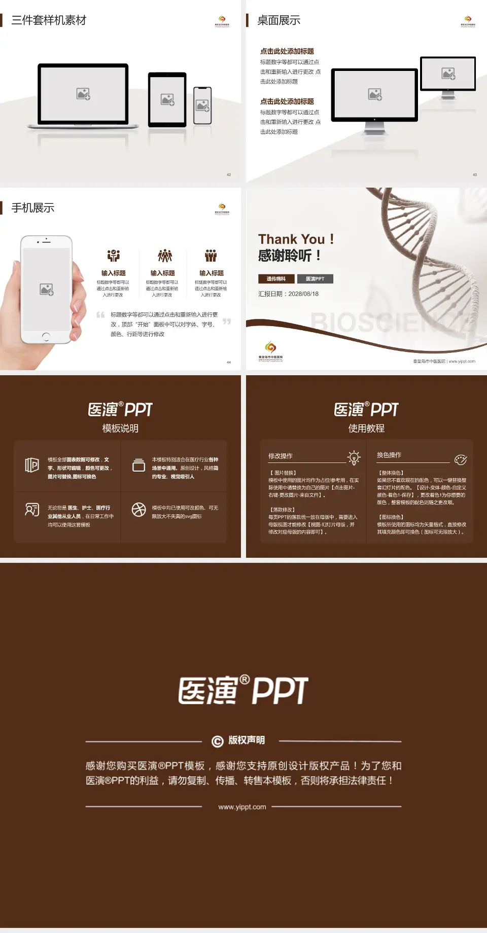 秦皇岛市中医医院项目申请与汇报PPT模板4:3格式幻灯片预览图6