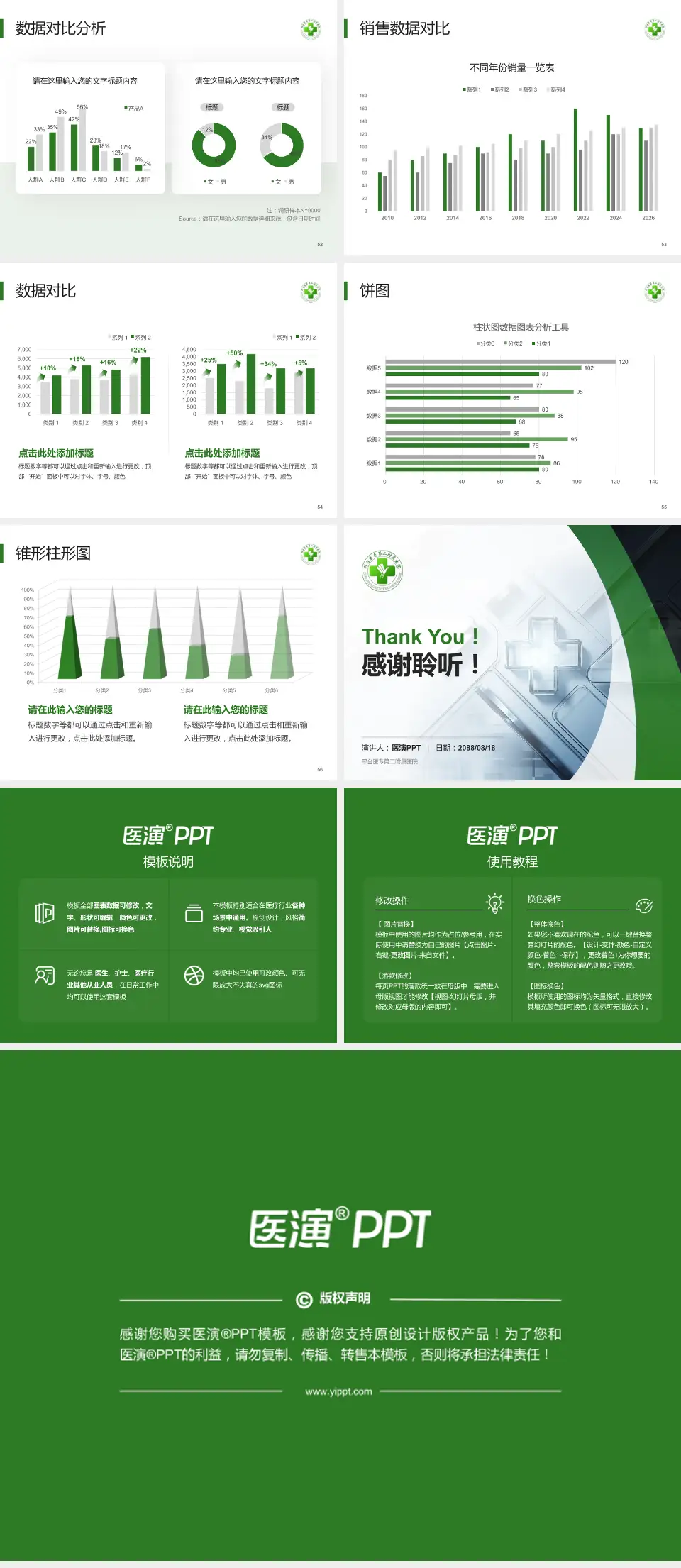 邢台医专第二附属医院医疗行业比赛专用PPT模板4:3格式幻灯片预览图7